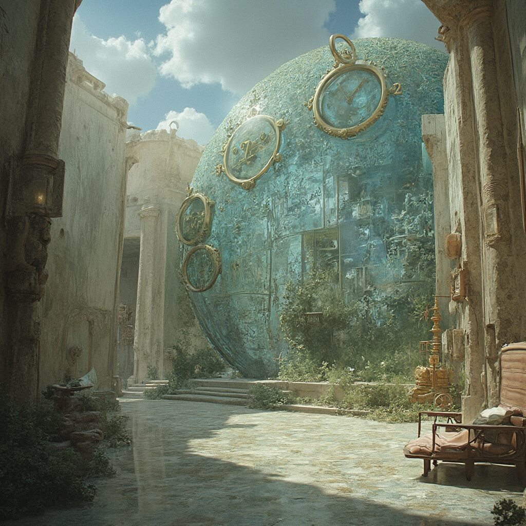 Unveiling St. Petersburg: Your Ultimate Fun-Filled Florida Destination Dalí-inspired surreal landscape with melting clocks, dreamlike lighting, and intricate geometric glass museum architecture blending reality and imagination