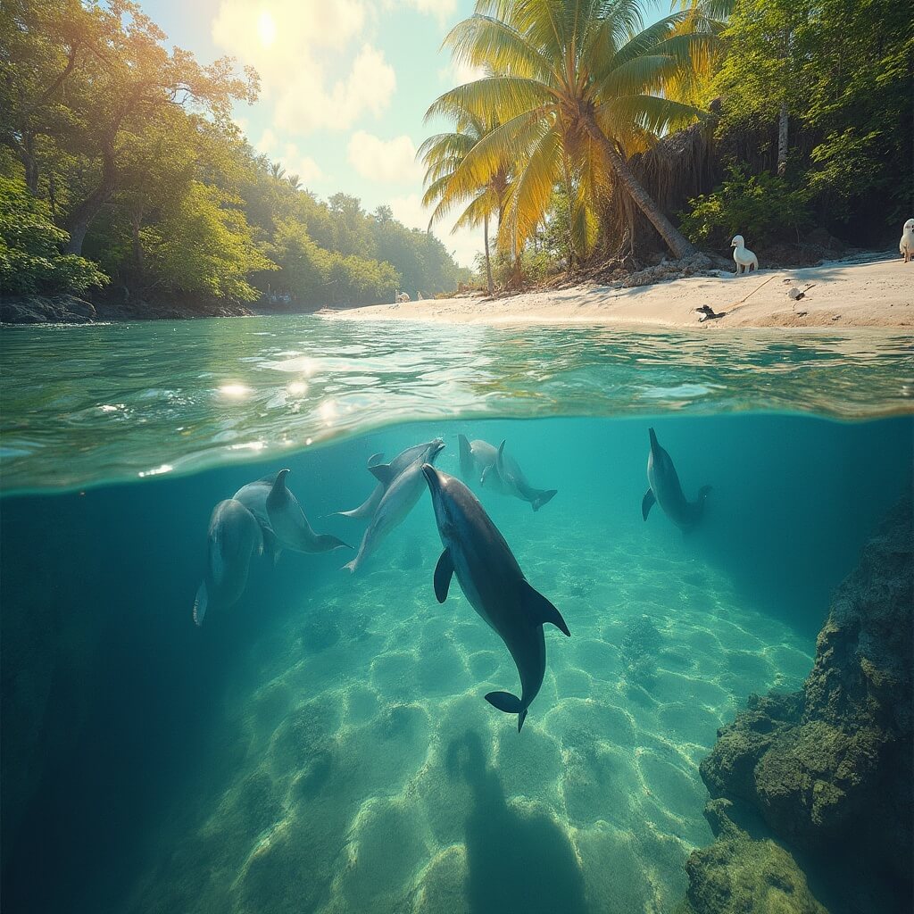Why Cape Coral in November Will Blow Your Mind: The Ultimate Traveler's Guide Dolphins playfully jumping near mangrove shoreline in Southwest Florida, showcasing marine biodiversity under warm November sunlight