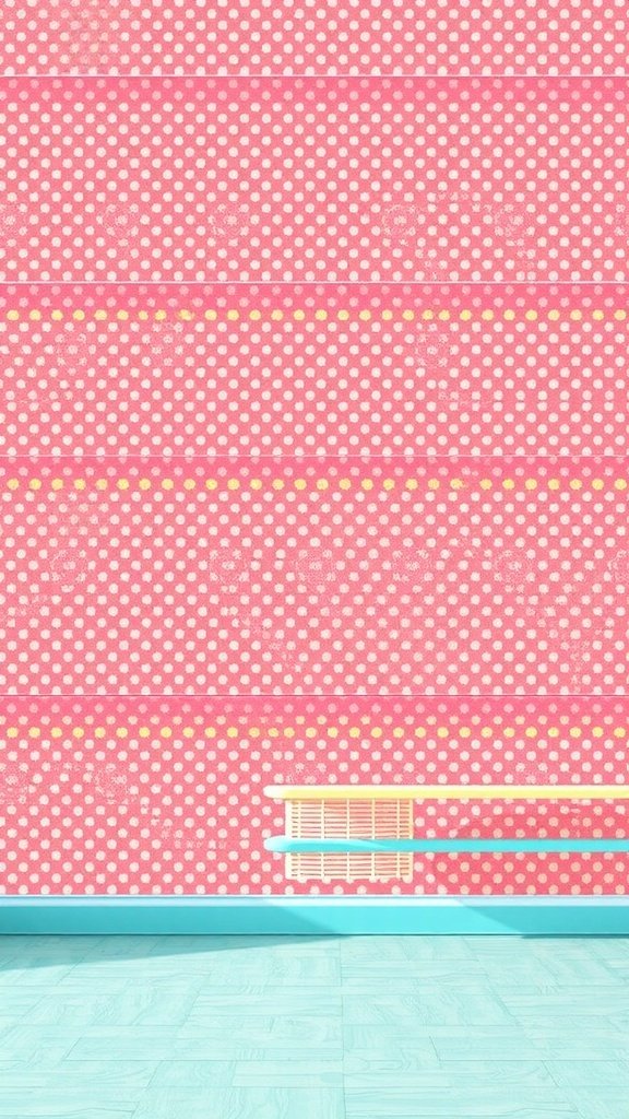 50 Adorable Cute Wallpaper Ideas to Transform Your Space A cute retro wallpaper pattern with pink background and white polka dots.