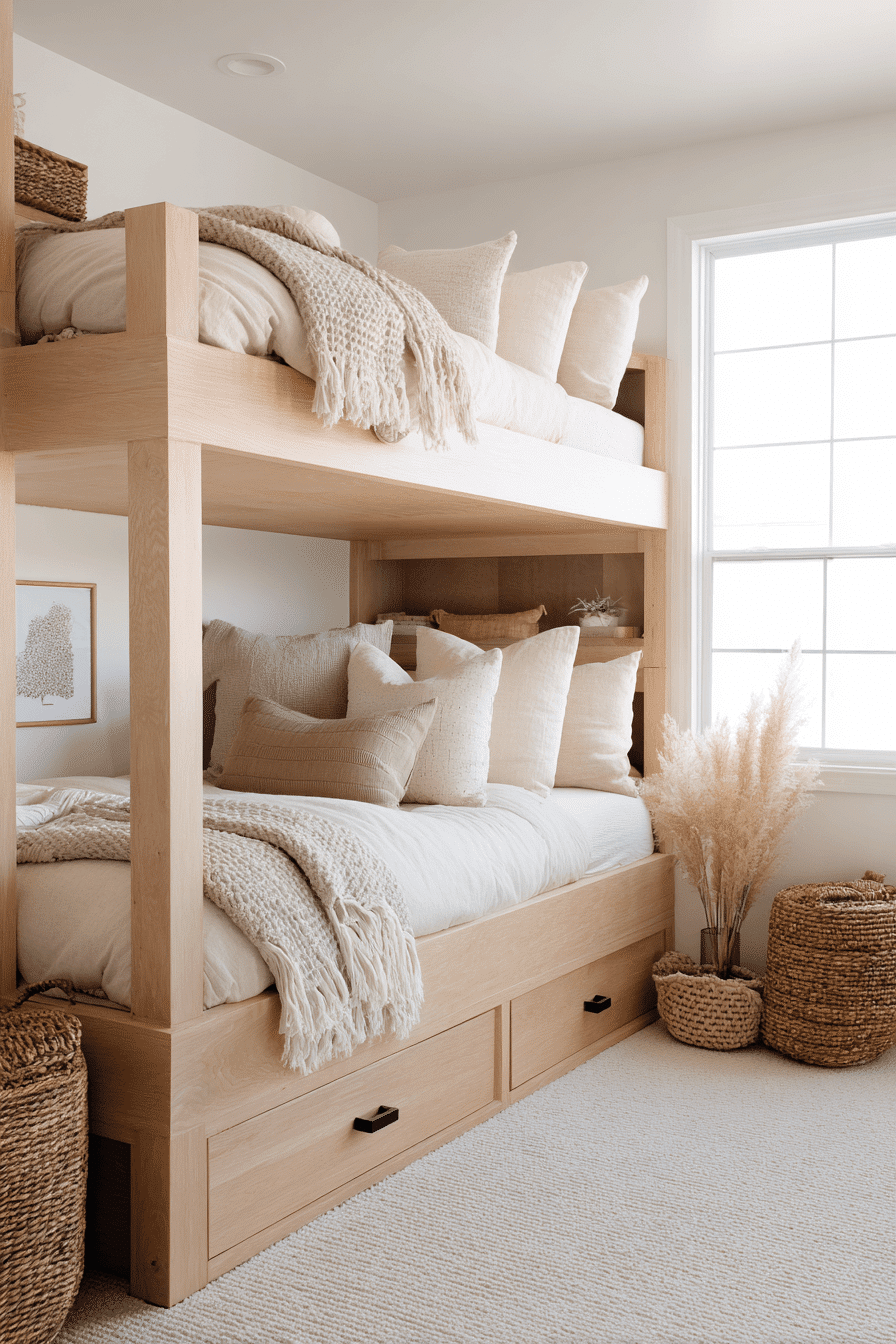 25 Minimalist Bunk Bed Ideas with Smart Storage Built In
