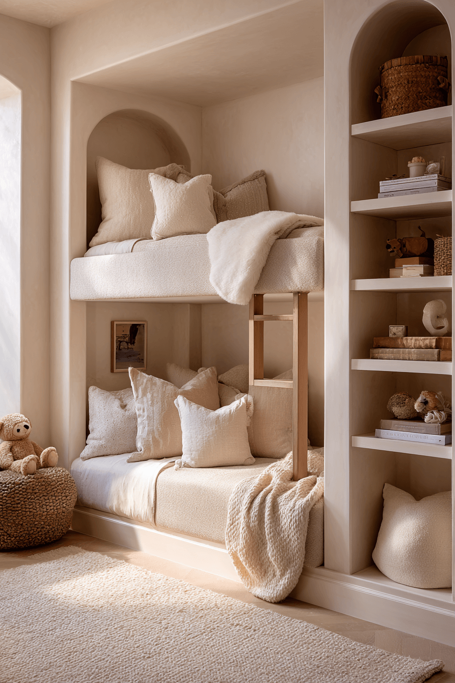 25 Minimalist Bunk Bed Ideas with Smart Storage Built In