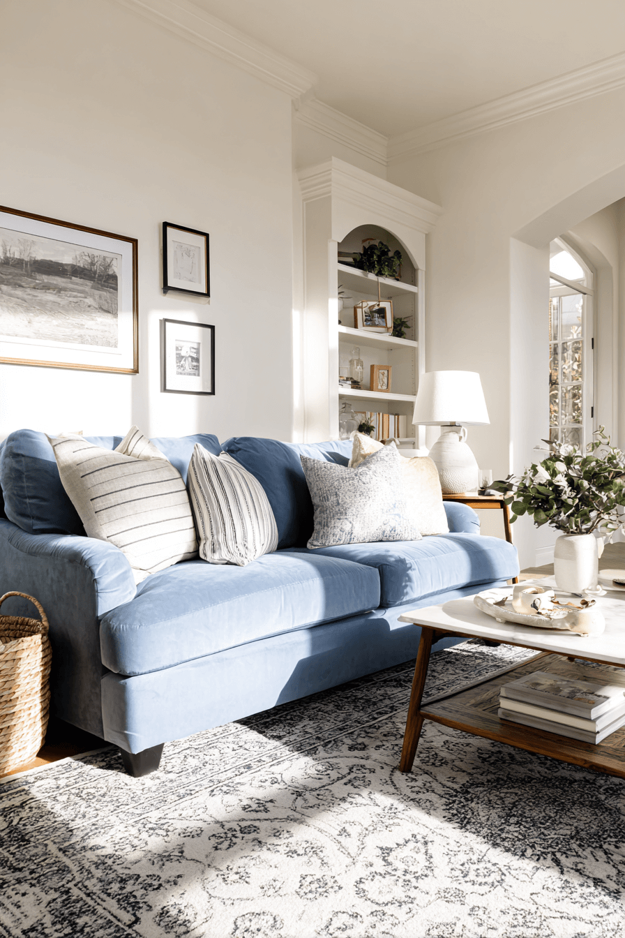 25 Stunning Blue Couch Living Room Ideas to Copy This Year