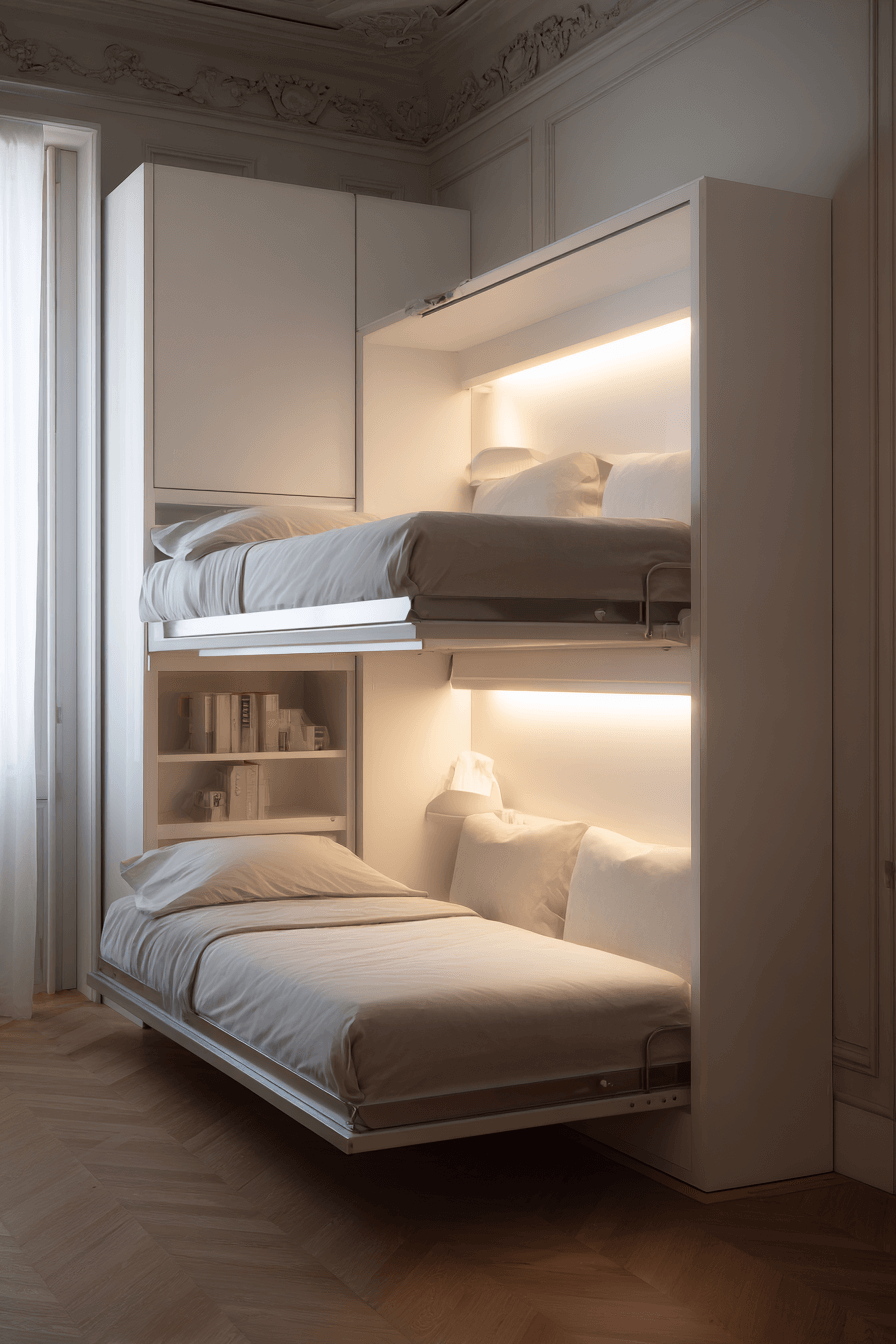 25 Minimalist Bunk Bed Ideas with Smart Storage Built In