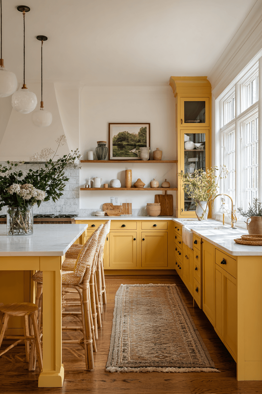25 Yellow Kitchen Cabinet Ideas That Feel Warm Stylish and Timeless