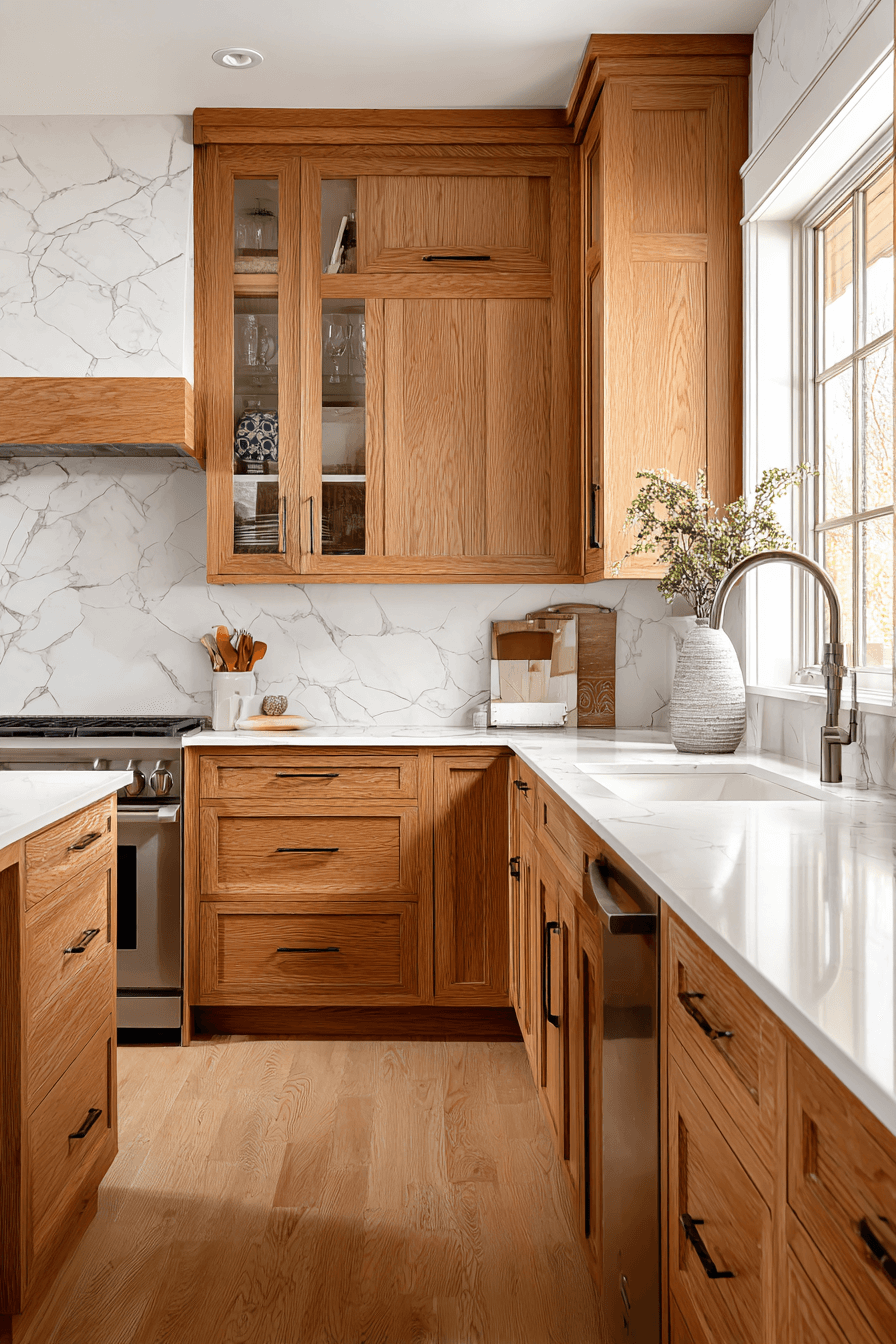 25 Beautiful Honey Oak Kitchen Ideas That Feel Warm Bright and Modern