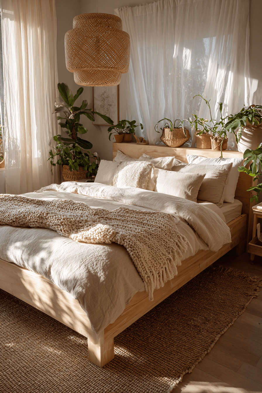 27 Boho Chic Bedroom Ideas with Natural Textures and Layers