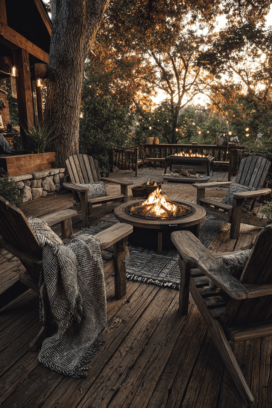 27 Cozy Backyard Ideas with Fire Pits Lights and Comfortable Seating