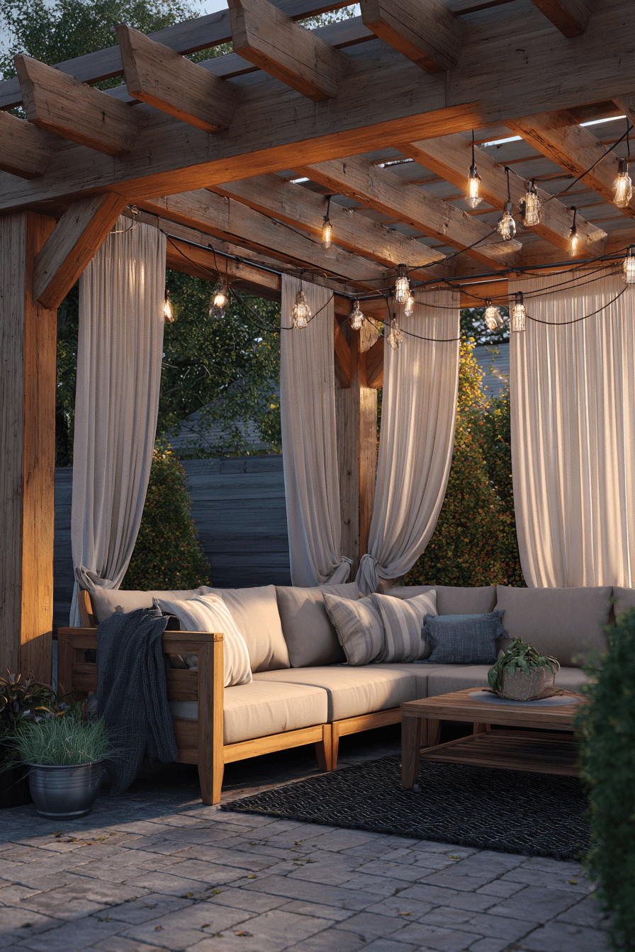 27 Cozy Backyard Ideas with Fire Pits Lights and Comfortable Seating