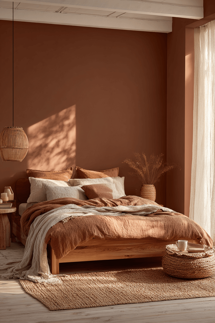 27 Wabi Sabi Bedroom Ideas with Natural Textures and Warm Tones