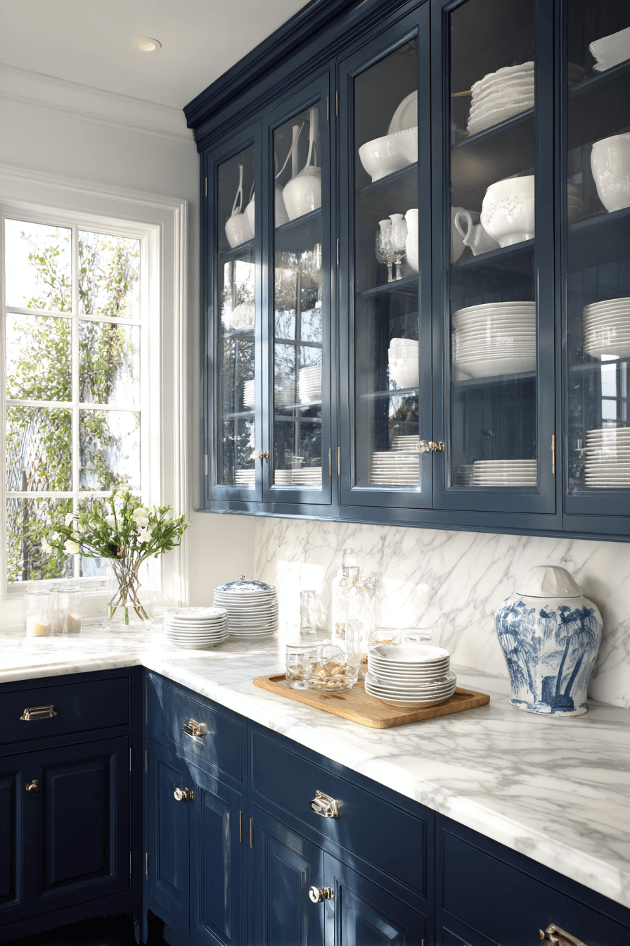 27 Beautiful Navy Blue Kitchen Cabinet Ideas to Inspire Your Renovation