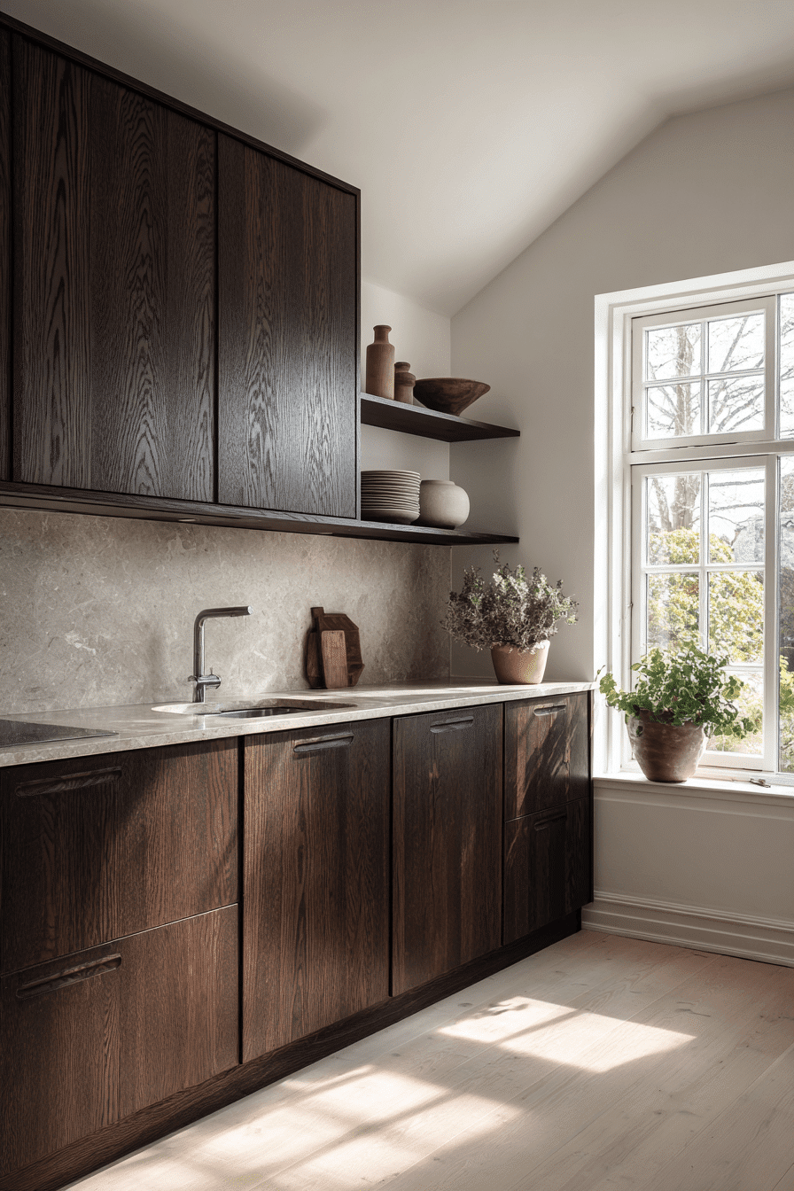 27 Dark Wood Kitchen Cabinet Ideas That Feel Timeless and Luxurious