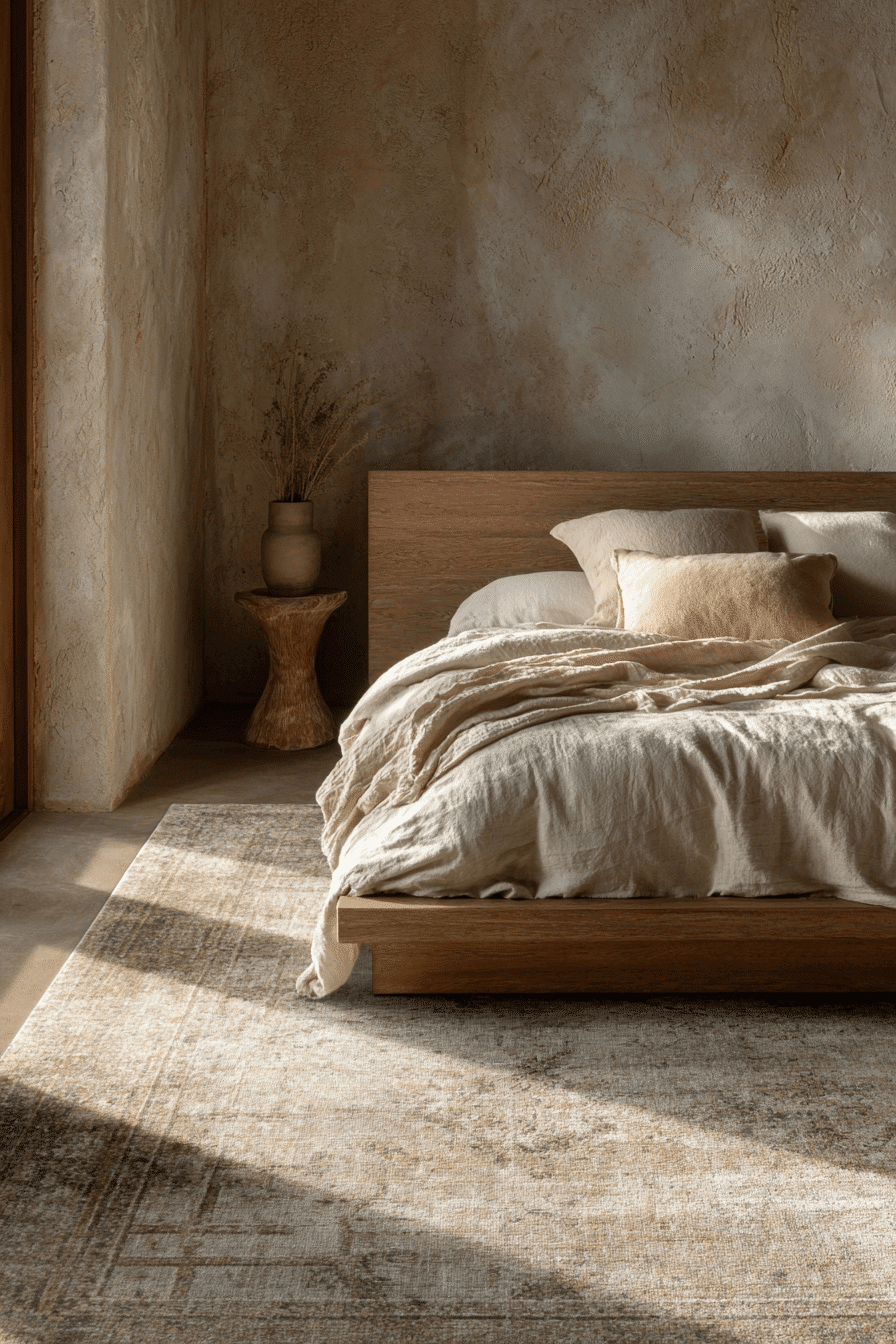 27 Wabi Sabi Bedroom Ideas with Natural Textures and Warm Tones