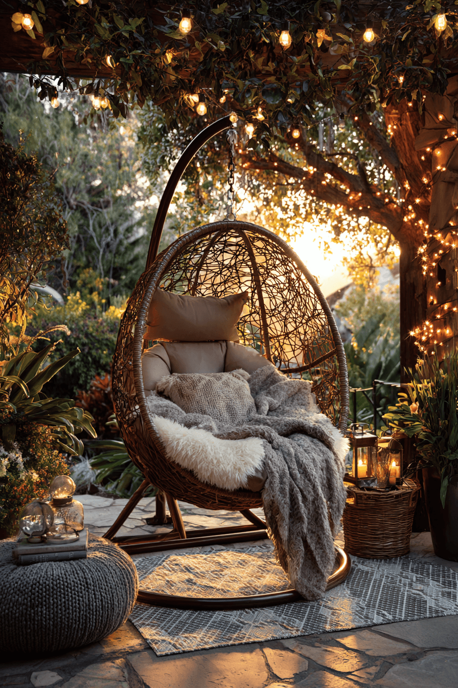 27 Cozy Backyard Ideas with Fire Pits Lights and Comfortable Seating