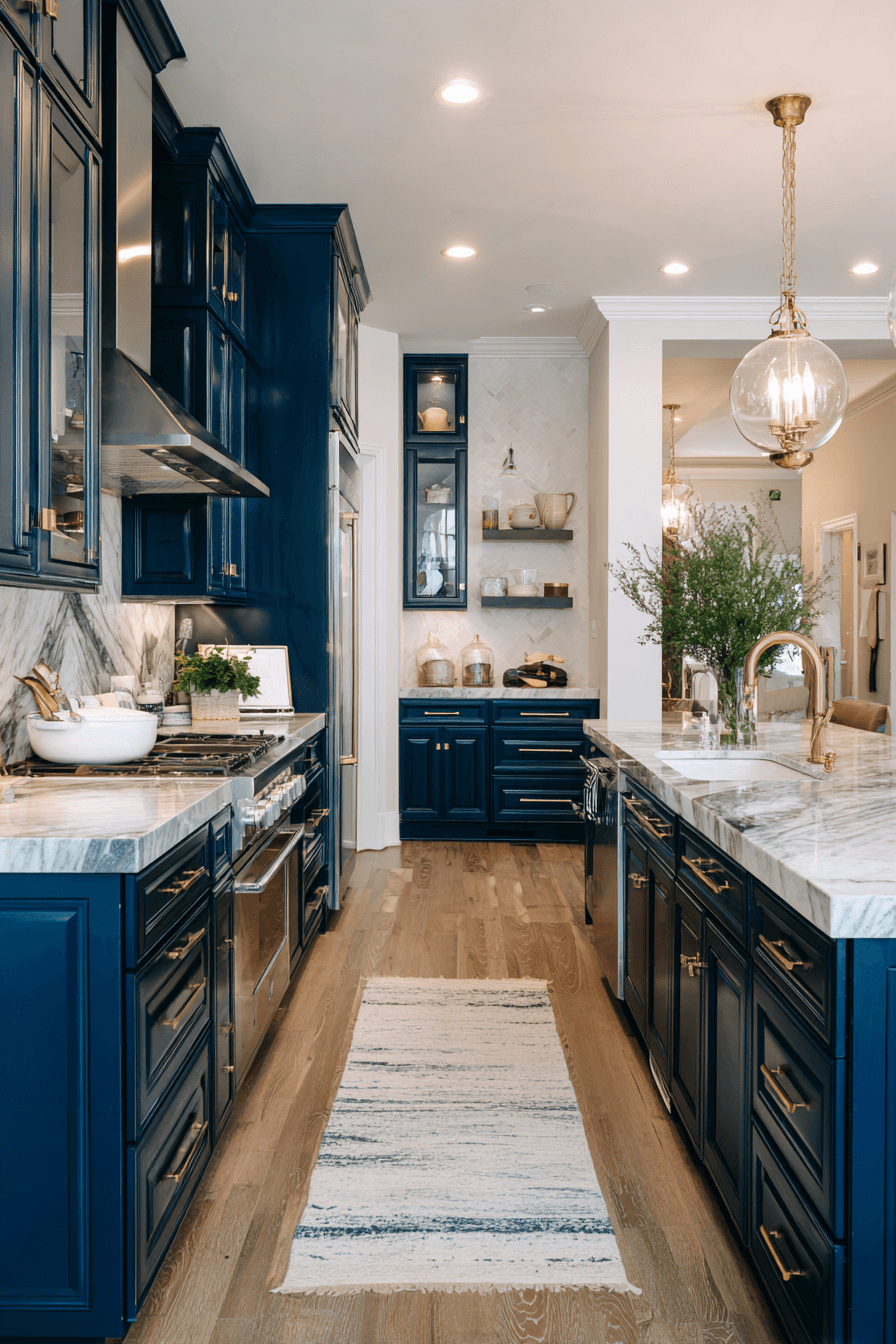 27 Beautiful Navy Blue Kitchen Cabinet Ideas to Inspire Your Renovation