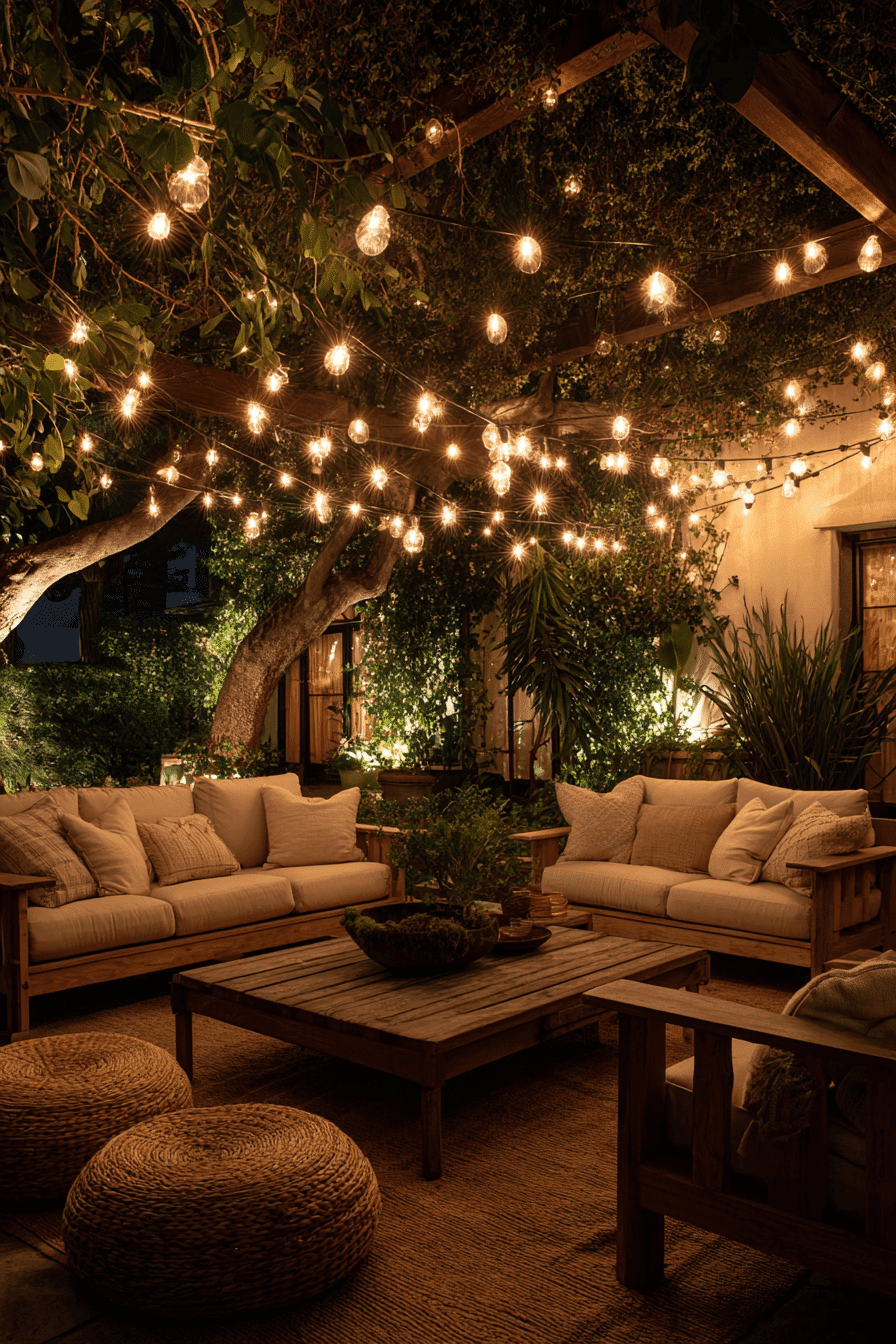 27 Cozy Backyard Ideas with Fire Pits Lights and Comfortable Seating