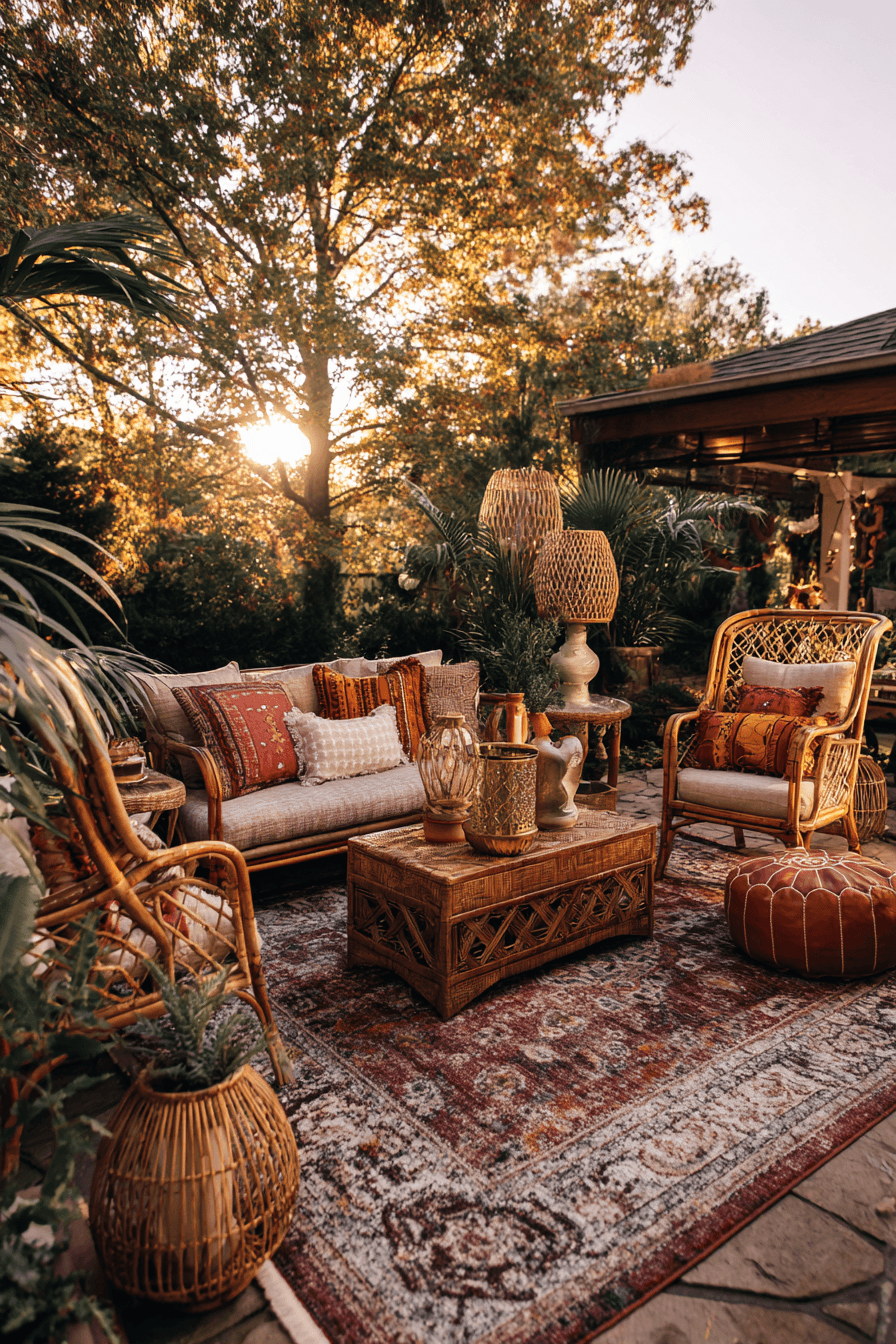 27 Cozy Backyard Ideas with Fire Pits Lights and Comfortable Seating