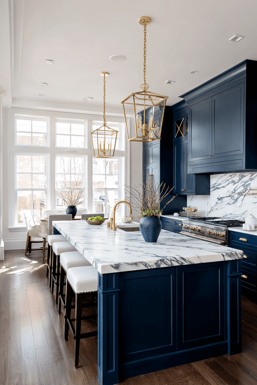 27 Beautiful Navy Blue Kitchen Cabinet Ideas to Inspire Your Renovation