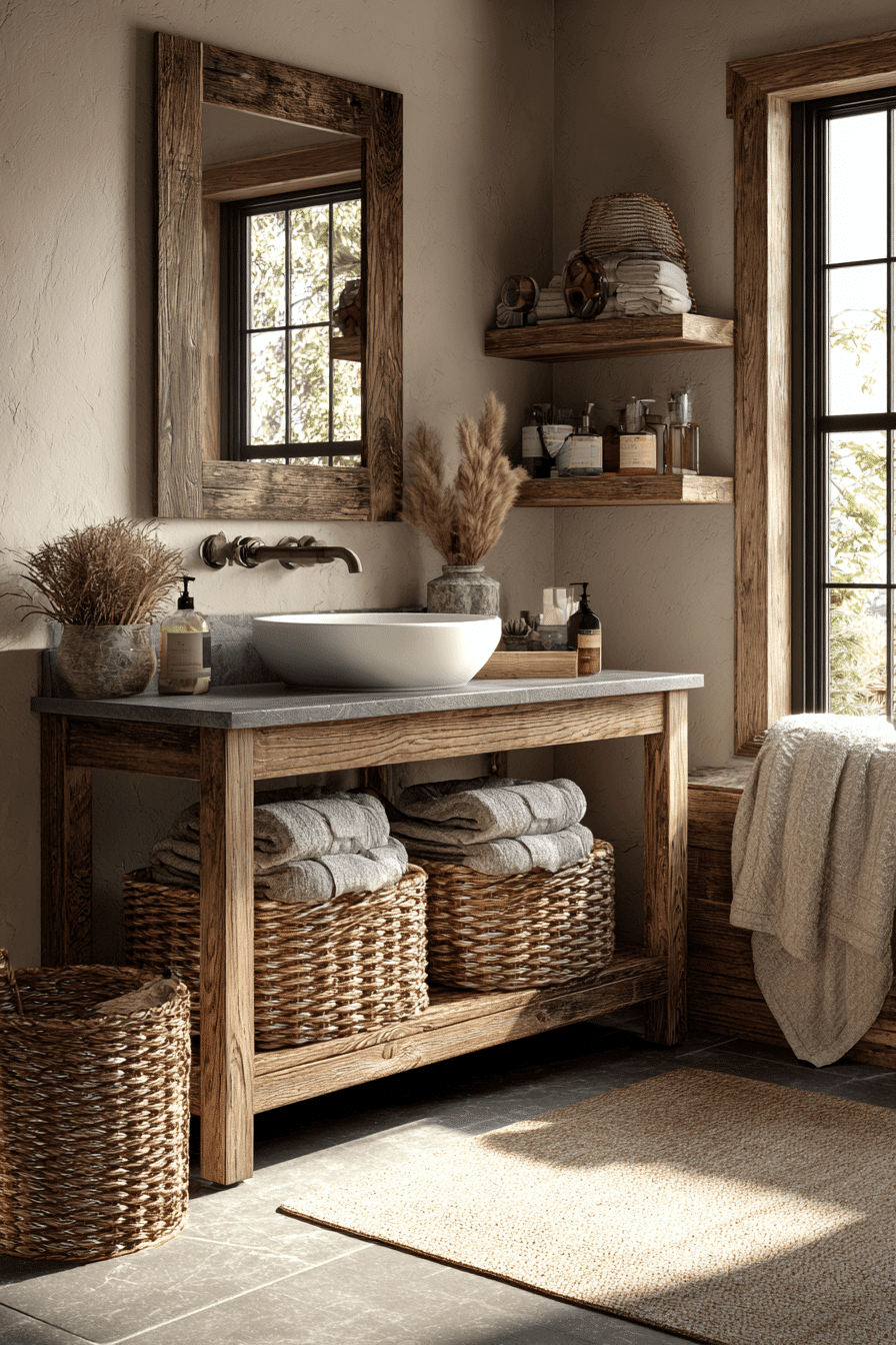 27 Rustic Bathroom Ideas That Feel Cozy Natural and Timeless