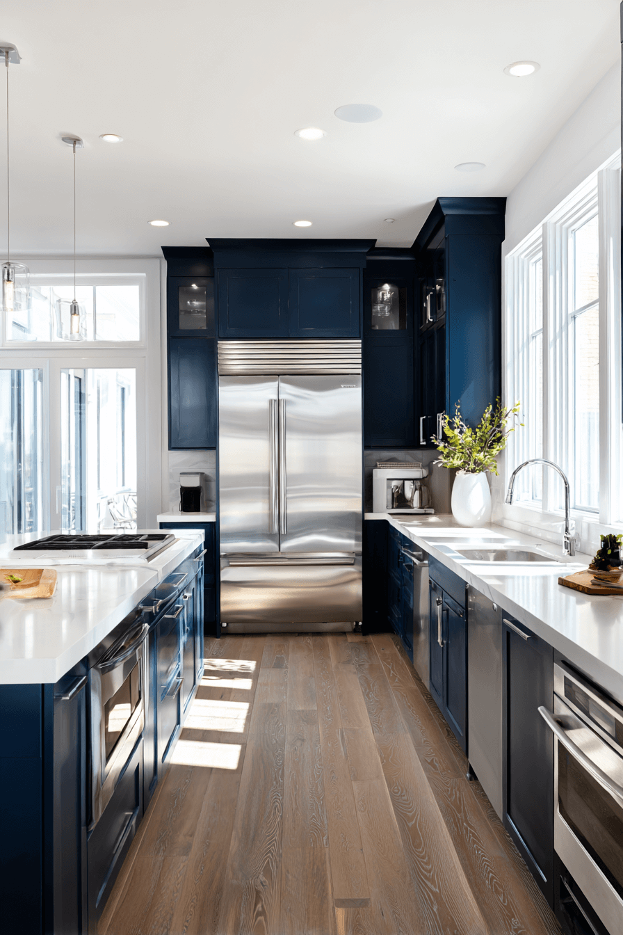 27 Beautiful Navy Blue Kitchen Cabinet Ideas to Inspire Your Renovation