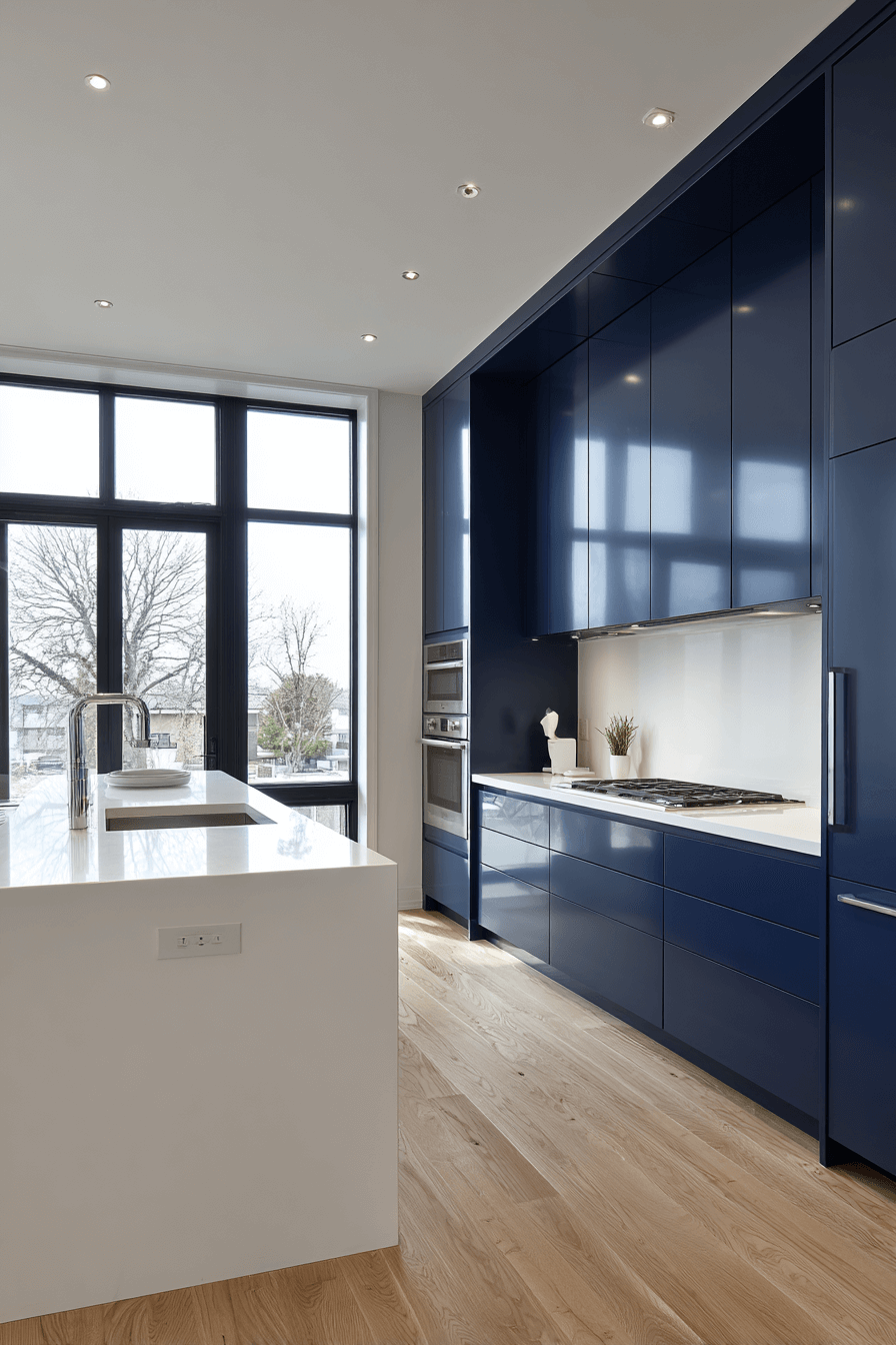 27 Beautiful Navy Blue Kitchen Cabinet Ideas to Inspire Your Renovation