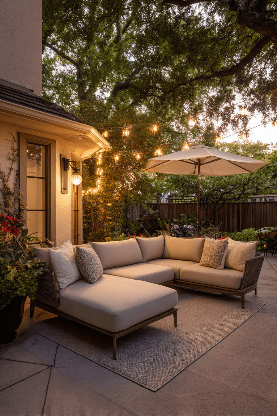 27 Cozy Backyard Ideas with Fire Pits Lights and Comfortable Seating