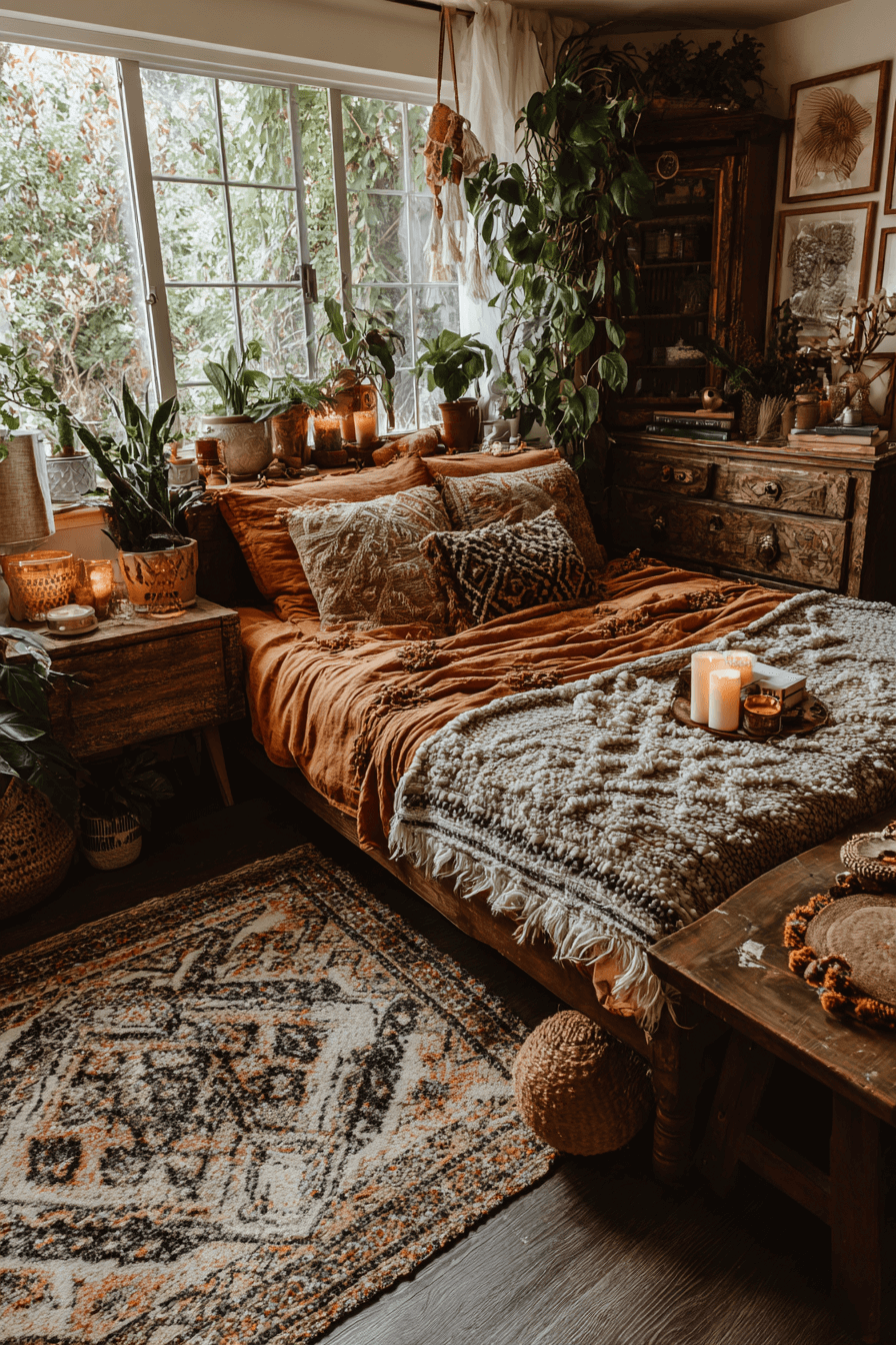 27 Boho Chic Bedroom Ideas with Natural Textures and Layers