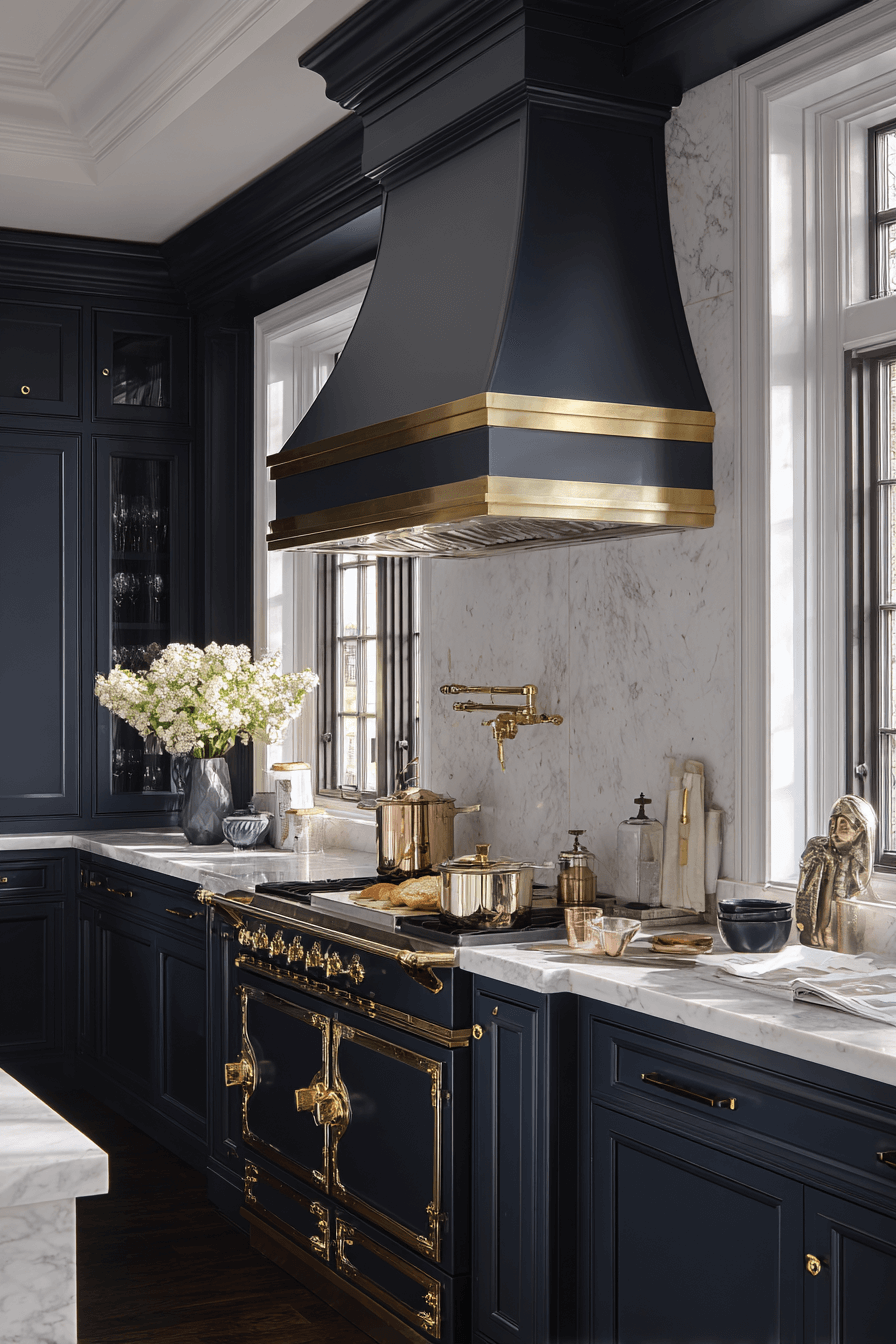 27 Beautiful Navy Blue Kitchen Cabinet Ideas to Inspire Your Renovation
