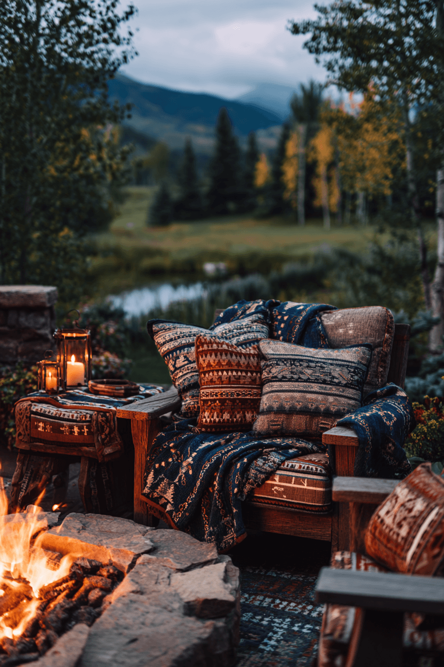 27 Cozy Backyard Ideas with Fire Pits Lights and Comfortable Seating