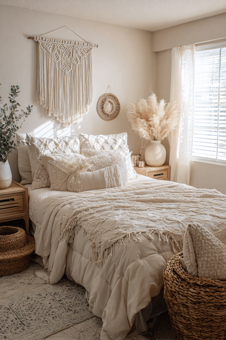 27 Boho Chic Bedroom Ideas with Natural Textures and Layers