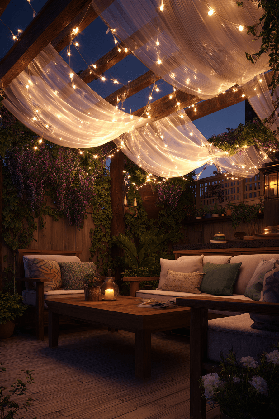 27 Cozy Backyard Ideas with Fire Pits Lights and Comfortable Seating