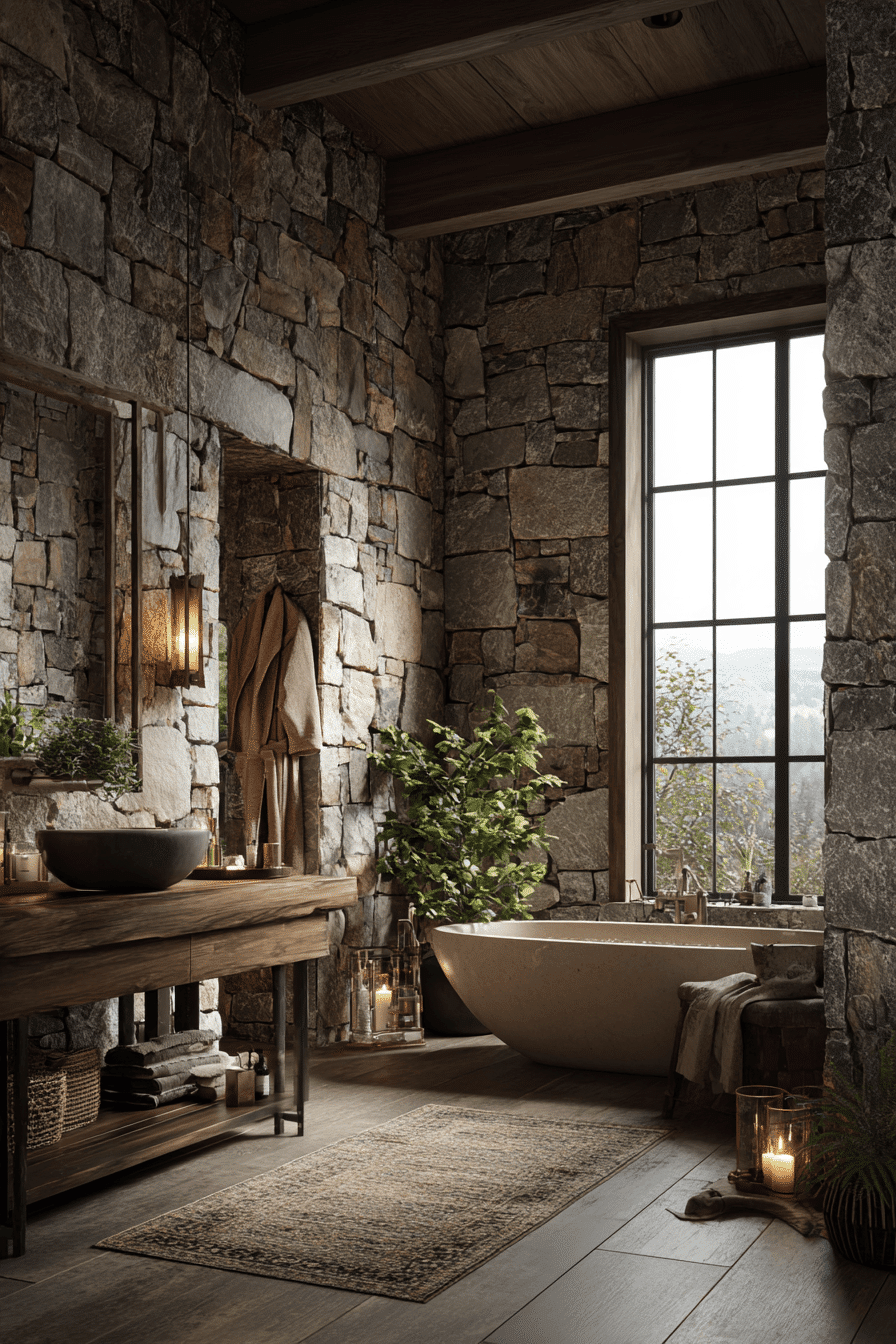 27 Rustic Bathroom Ideas That Feel Cozy Natural and Timeless