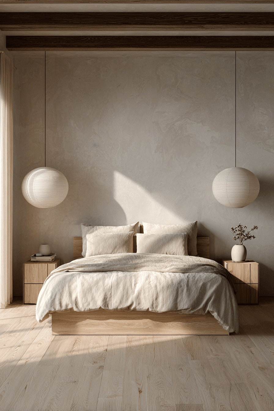 27 Wabi Sabi Bedroom Ideas with Natural Textures and Warm Tones