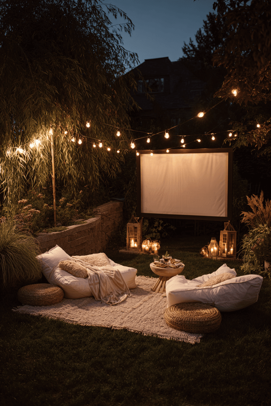 27 Cozy Backyard Ideas with Fire Pits Lights and Comfortable Seating
