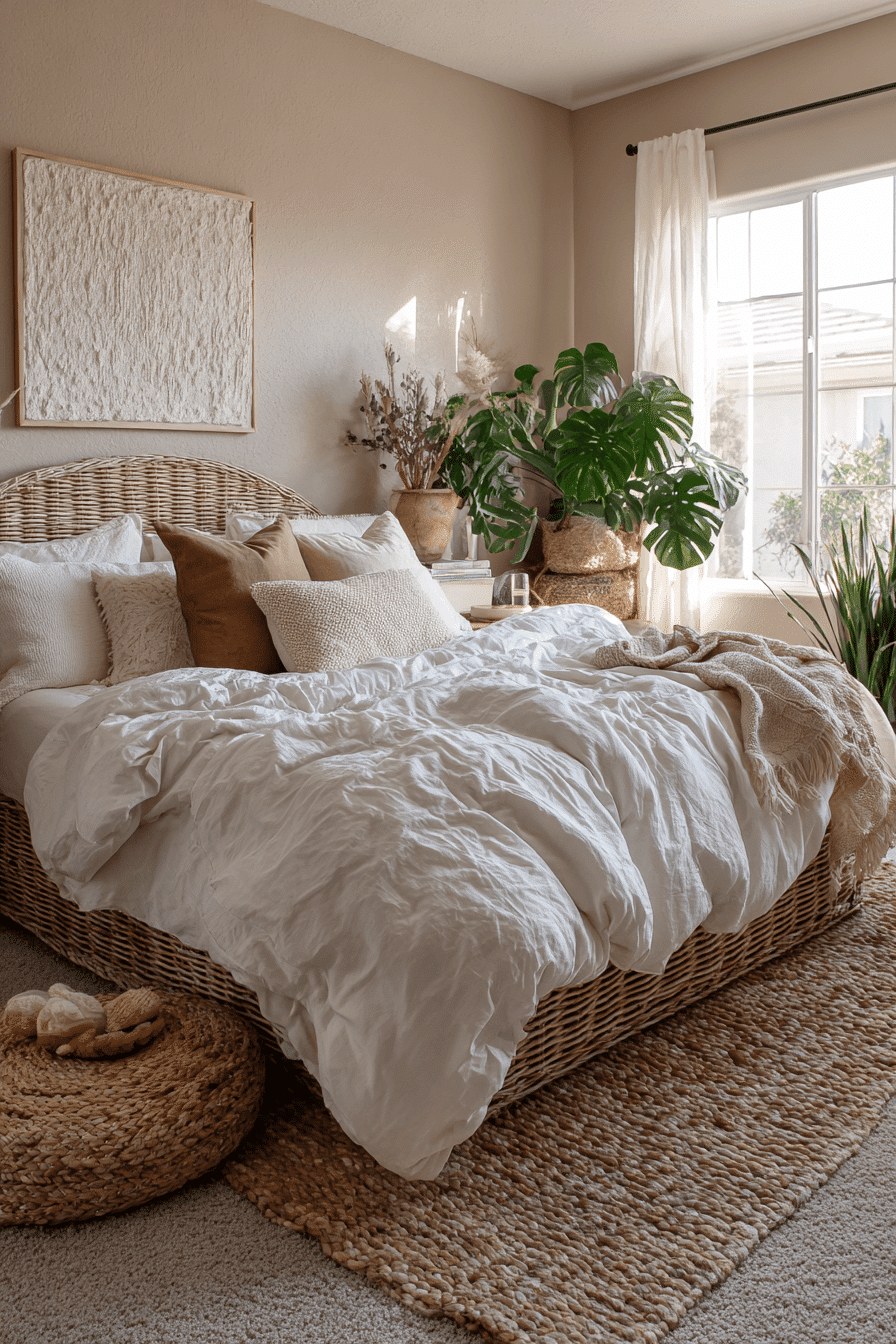 27 Boho Chic Bedroom Ideas with Natural Textures and Layers