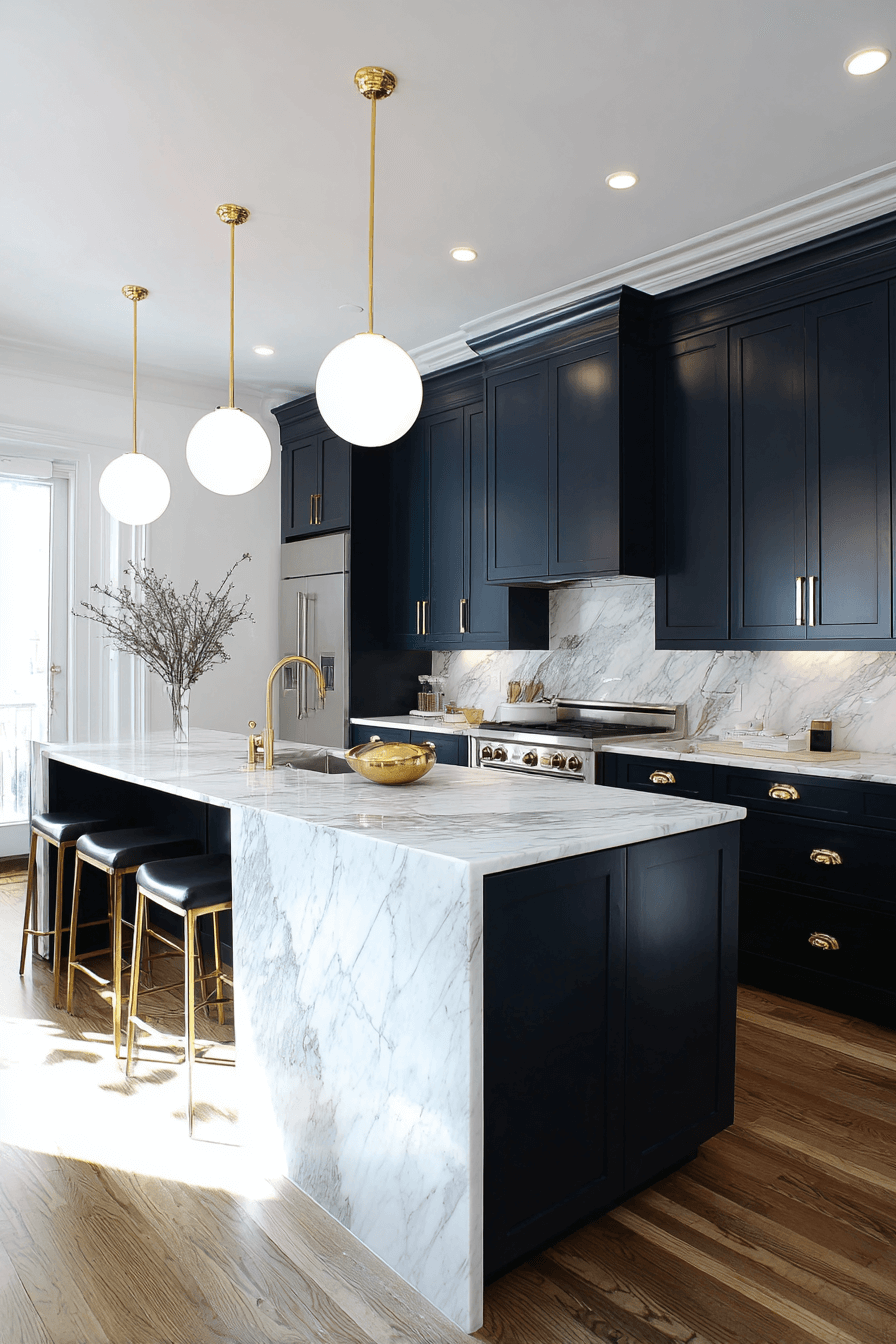 27 Beautiful Navy Blue Kitchen Cabinet Ideas to Inspire Your Renovation