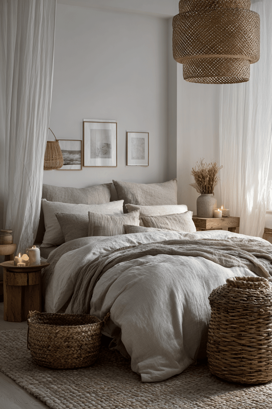 27 Boho Chic Bedroom Ideas with Natural Textures and Layers