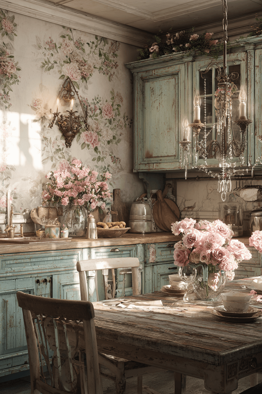 27 Budget Friendly Shabby Chic Kitchen Ideas That Look Expensive