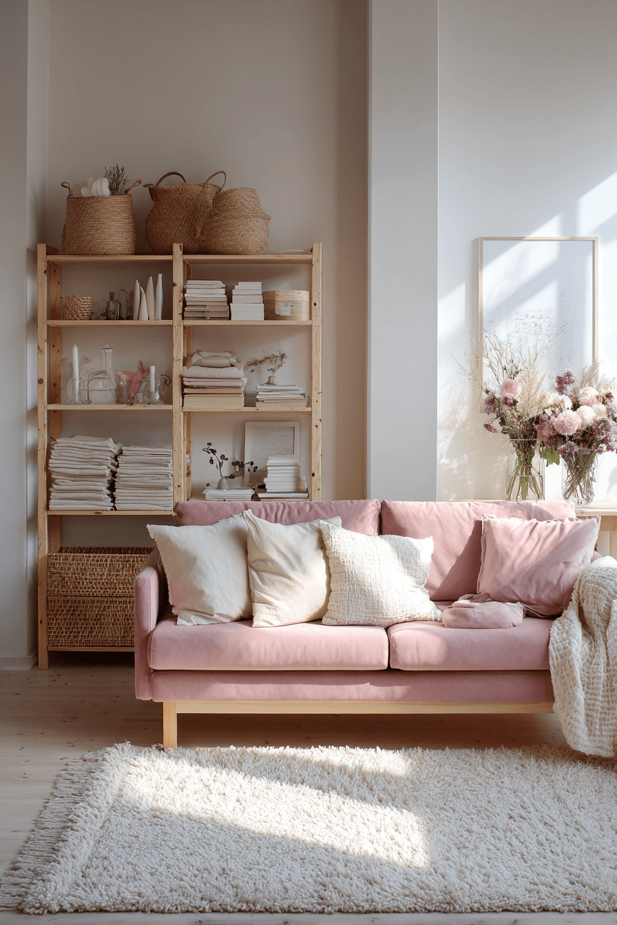 27 Gorgeous Pink Living Room Ideas to Brighten Your Space