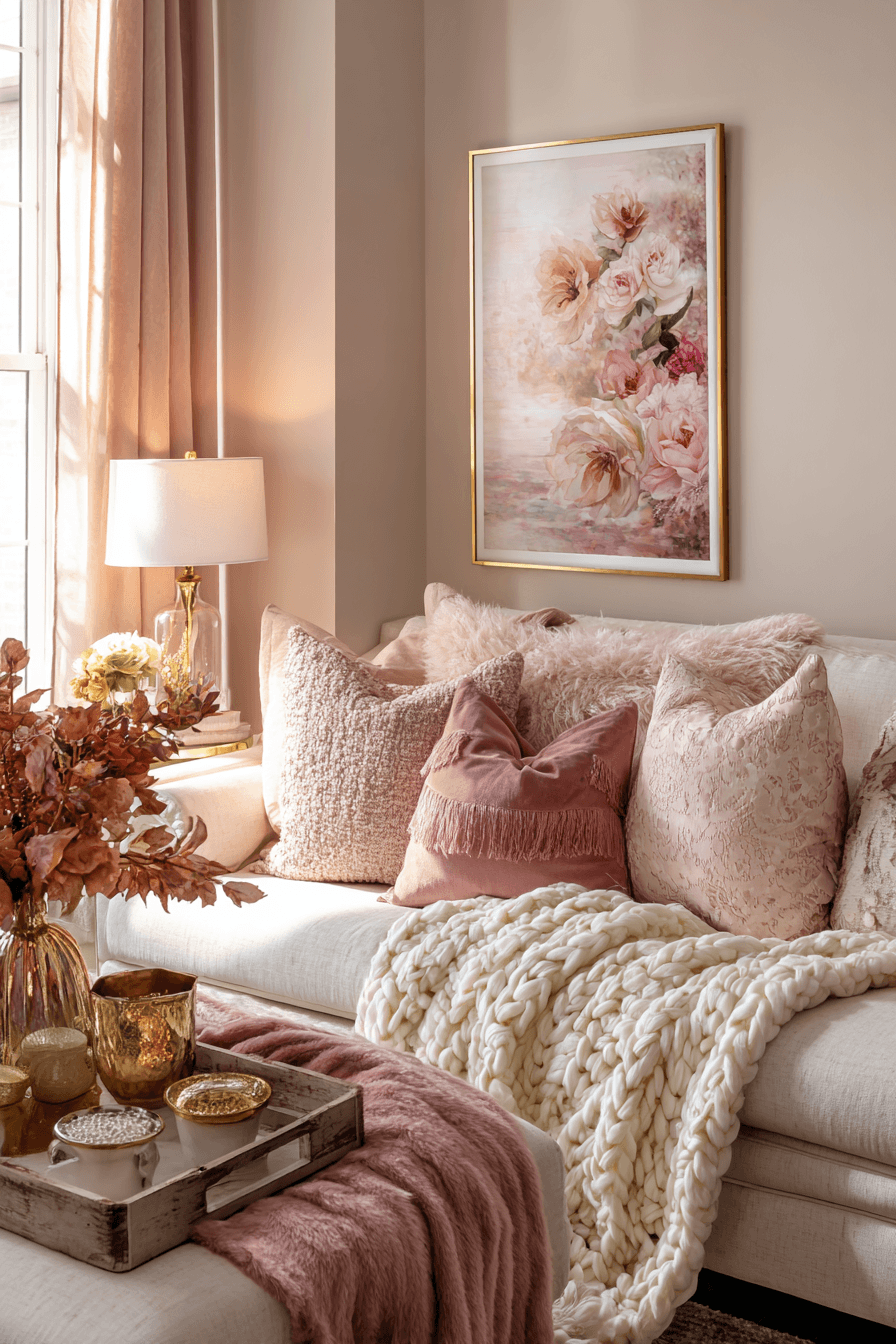 27 Gorgeous Pink Living Room Ideas to Brighten Your Space