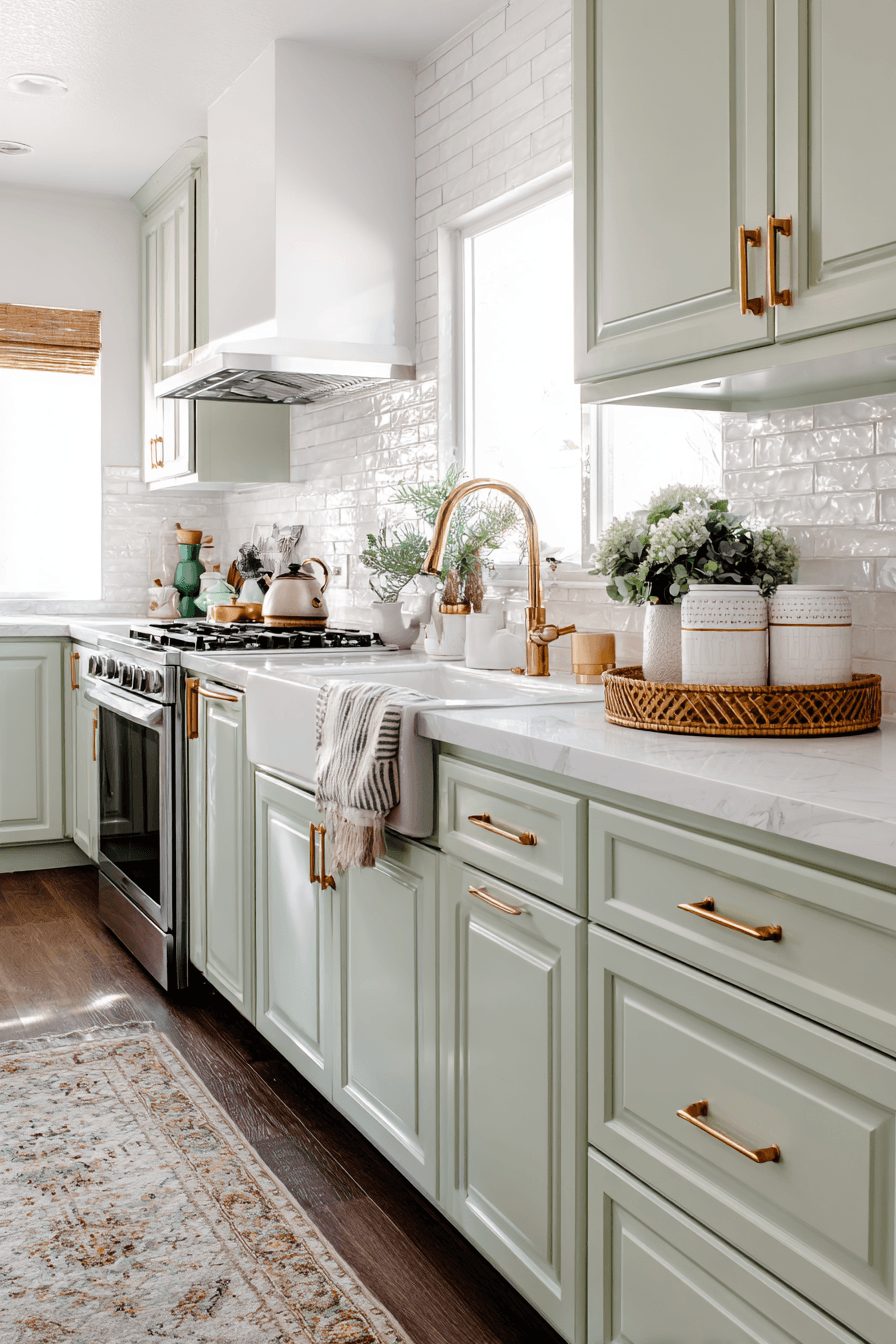 27 Gorgeous Mint Green Kitchen Cabinets Ideas You Will Love