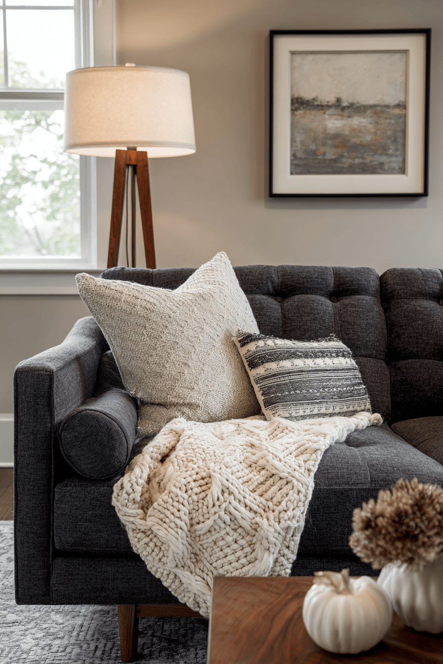 27 Dark Grey Couch Living Room Ideas That Look Stylish and Cozy