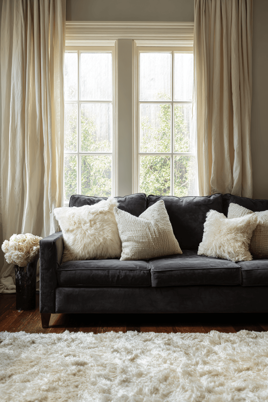 27 Dark Grey Couch Living Room Ideas That Look Stylish and Cozy