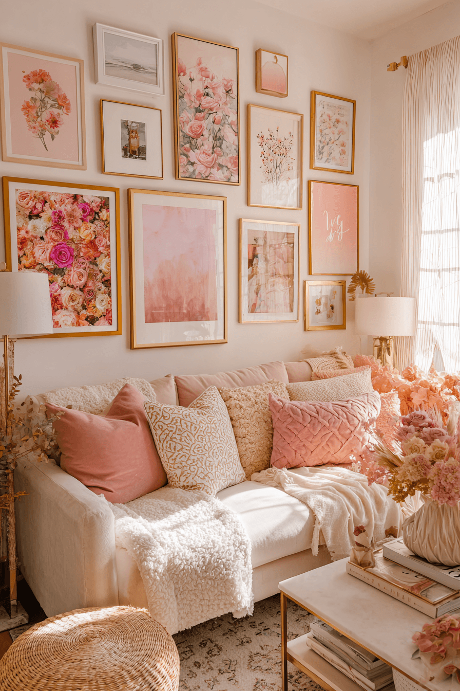 27 Gorgeous Pink Living Room Ideas to Brighten Your Space