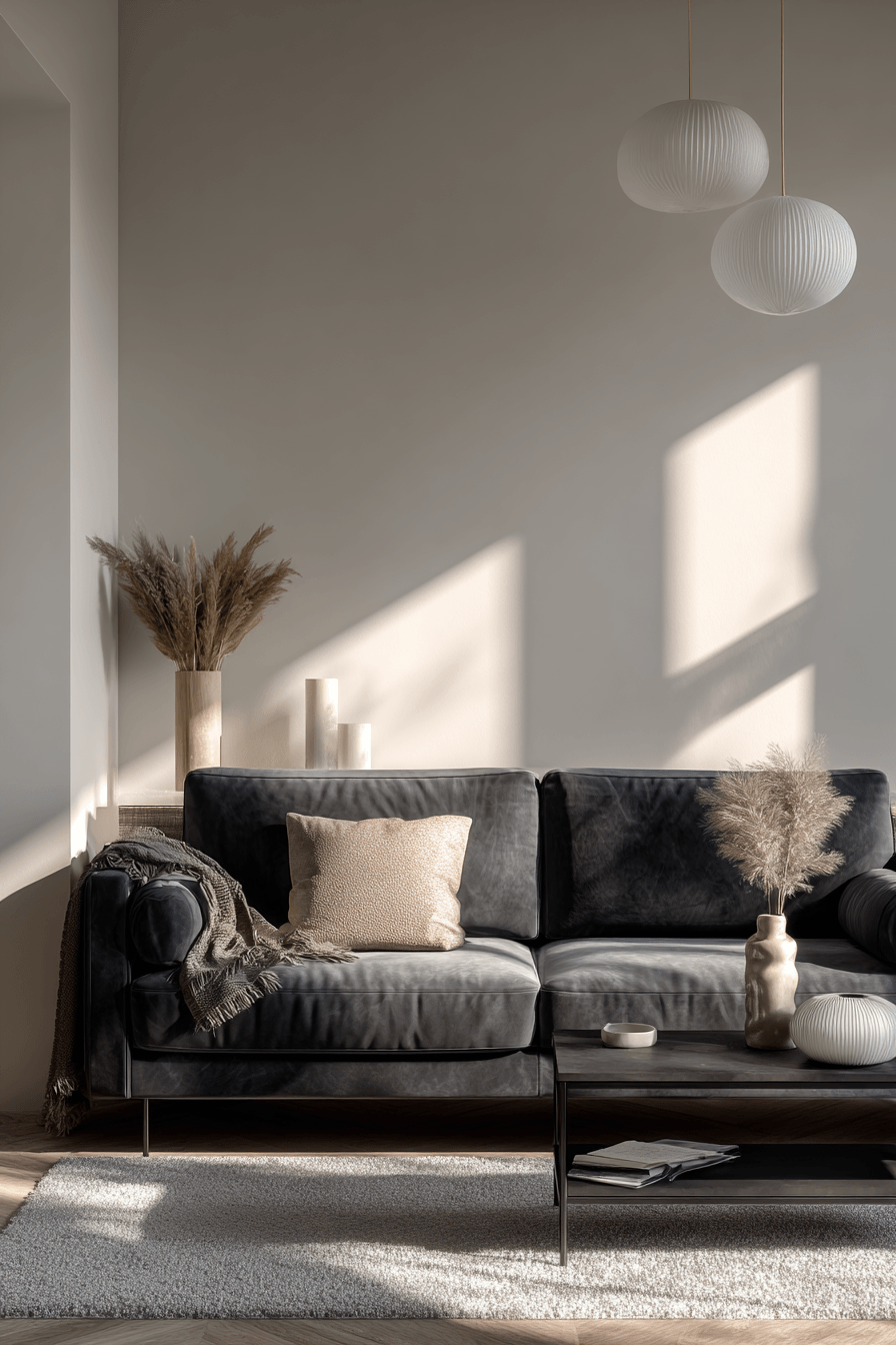27 Dark Grey Couch Living Room Ideas That Look Stylish and Cozy