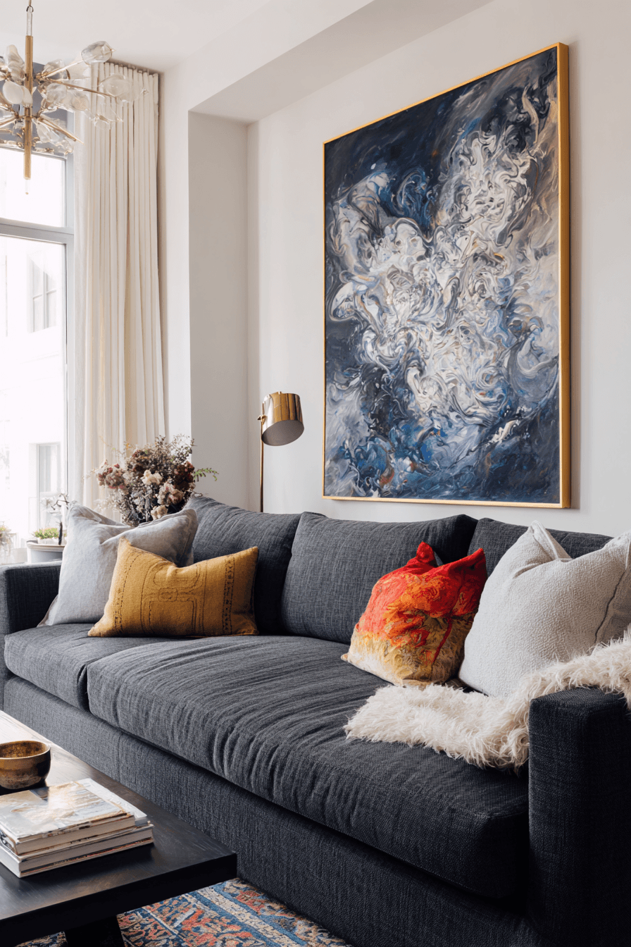 27 Dark Grey Couch Living Room Ideas That Look Stylish and Cozy