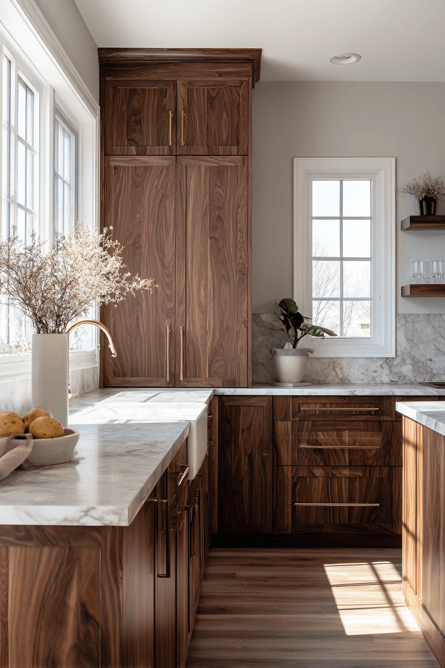 27 Walnut Kitchen Cabinet Ideas for a Warm and Timeless Home