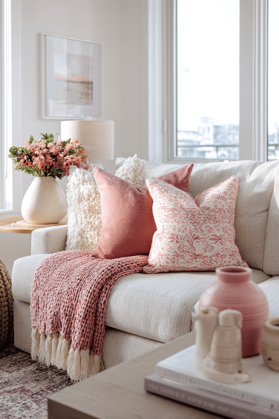 27 Gorgeous Pink Living Room Ideas to Brighten Your Space