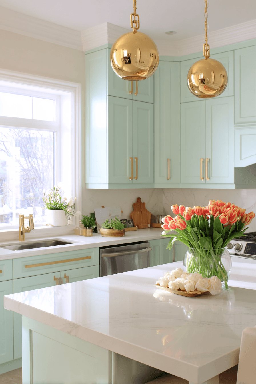 27 Gorgeous Mint Green Kitchen Cabinets Ideas You Will Love