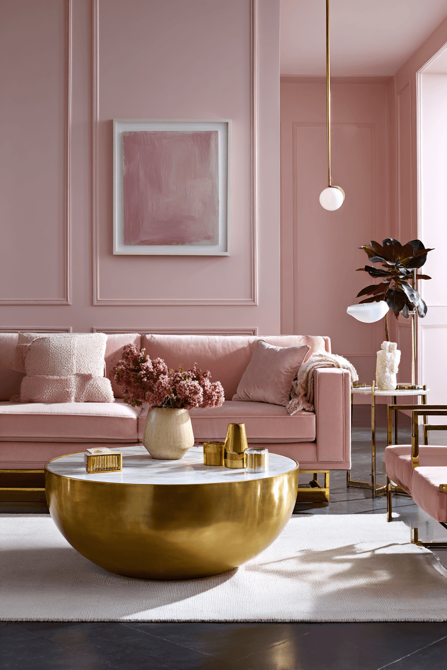 27 Gorgeous Pink Living Room Ideas to Brighten Your Space