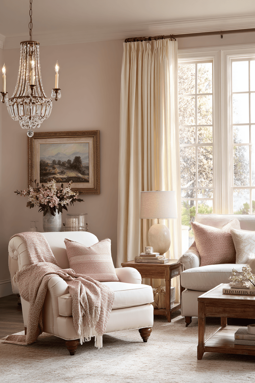 27 Gorgeous Pink Living Room Ideas to Brighten Your Space